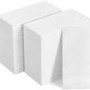 FOCUSLINE 40pcs Disposable Bathroom Napkins, Linen-Feel Paper Guest Towels, Soft and Absorbent Paper Hand Towels Party Napkins for Bathroom, Kitchen, Dinner, or Event, White, 12" x 17"