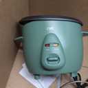 COOK WITH COLOR 6 Cup Rice Cooker 300W - Effortless Cooking and Perfectly, Cooks 3 Cups of Raw Rice for 6 Cups of Cooked Rice, Green