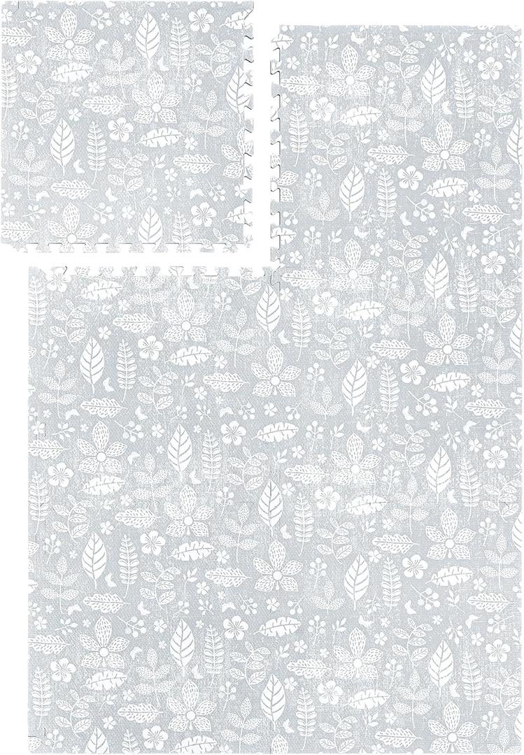 Premium Exercise & Baby Foam Play Mats - Stylish & Large Non-Toxic Puzzle Floor Mat - 6 Tiles - Spacious 6ft x 4ft - Peel-Resistant Reinforced Ver. - Soft, Thick, Waterproof - Tranquil Gray