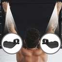 3 x Weight Lifting Grips for Men Women, Rubber Gym Grips Pads for Palm Protection, Anti-Slip Hand Palm Protection Wrist Wraps, Fingerless Workout Gloves for Men, Exercise Support Accessories (Black)