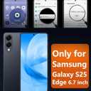 FNTCASE for Samsung Galaxy S25 Edge Case: [Compatible with Magsafe] Translucent Matte Cases with [Screen Protector] Military Grade Shockproof Protective Magnetic Phone Cover (Black 6.7 inch)