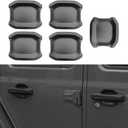 Car Door Bowl Scratch Protector for Jeep Wrangler JL, Exterior Door Handle Bowl Cover Protection Trim Accessories Compatible with Jeep Wrangler JL JLU 2018-2023 4 Doors, ABS Plastic, 5PCS