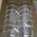 Taiyin 50 Pcs Plastic Acrylic Circle Box with Lid Clear Acrylic Box Small 3'' Round Cube Organizer Transparent Storage Boxes Containers for Candy Beads Jewelry Gift Wedding Graduation Favor