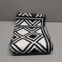 Ompaa Ultra Soft Geometric Bedroom Rugs Memory Foam Carpet, Black 5 x 8 Feet, Cozy Area Rugs for Living Room Couch Dorm Bedside Kids Girls Teens Room Nursery Decor Floor Mat