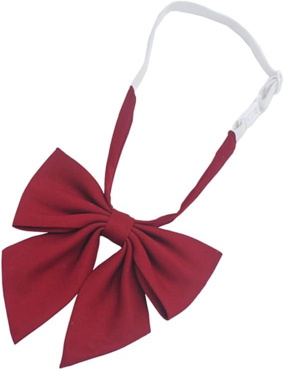 Bow Tie for Women Girl, Pre-tied Girl's Bowtie Solid Color Womens Bow Ties for Graduation Party School Office Casual