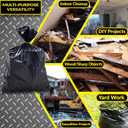 Garbage Bags 55 Gallon | 40 Trash Bags | Heavy Duty | Black Contractor 