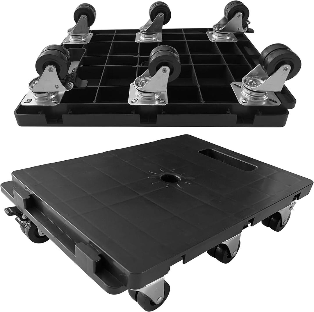 Furniture Movers with Wheels, Moving Dolly 6 Wheels for 600lbs Capacity, 16.6 x 12.6 Inch Flat Furniture Dolly, 2 Pack Dolly Cart Interlock Into Large Furniture Movers for 1200lbs Capacity