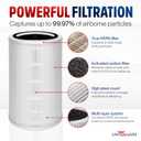 Core 400S True HEPA Replacement Filter Compatible With LEVOIT Core 400S-P & Core400S-RF Smart Air Purifier 3-in-1 Activated Carbon by LifeSupplyUSA (2-Pack)