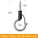 44-Pack 304Stainless Steel Q-Hanger Hook, Indoor and Outdoor Hooks Home Christmas Lights Hanger Hooks with Screw for Garage New Year Party Outdoor Easy Release Wire and Fairy Led Lights