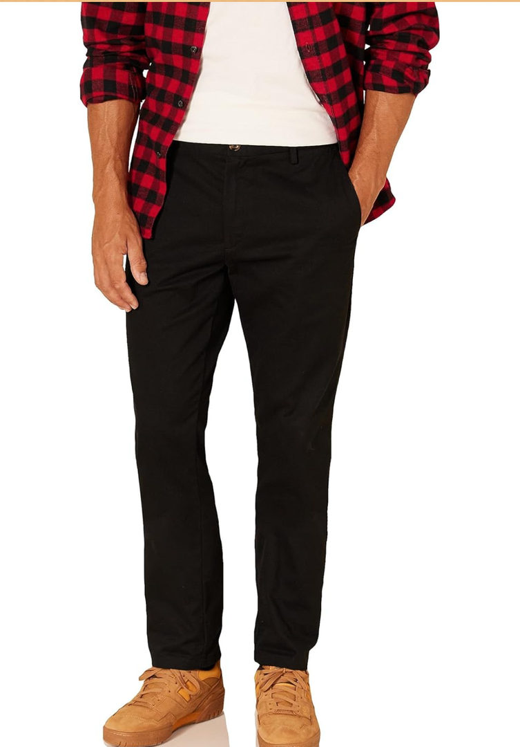 Amazon Essentials Mens Slim-Fit Wrinkle-Resistant Flat-Front Chino Pant 42*34l