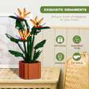 Bird of Paradise Flowers Building Blocks Set Ideal for Teens and Adults 320 PCS, Creative DIY Flower Bouquet Set Home Decor Gift for Teenagers, Plant Lovers and Decor Enthusiasts