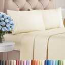 Full Size 4 Piece Sheet Set - Comfy Breathable & Cooling Bed Sheets Set - Hotel Luxury Bedding for Women, Men, Kids, Teens, Boys & Girls - Deep Pockets, Ultra-Soft, Wrinkle Free - Oeko-Tex - Off White