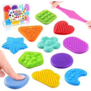 Squishy Fidget Toy Kids Toddlers: 12Pcs Soft Textured Sensory Toys for ADHD, 2 to 3.5 inches