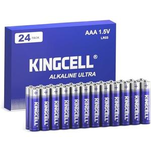 KINGCELL AAA Batteries 24 Pack, Alkaline Triple A Batteries High-Performance AAA Batteries with Ultra Long-Lasting Power for Household Device