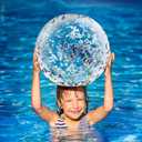 Civaner 10 Pcs Inflatable Glitter Beach Balls 16 Inch Large Sparkly Confetti Pool Balls Clear Blow up Balloon Toys for Wedding Baby Shower Birthday 2026 New Year Party Decoration(Silver,Glitter)
