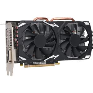 Yunir RX580 8GB Graphics Card GDDR5 256bit Computer Graphics Card with Fans 1284/7000MHz, PCI Express 3.0 Gaming Graphics Card, DVI HDMI DP Desktop, for 10, Ect
