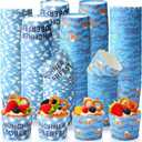 Vesici 200 Pcs Oktoberfest Ice Cream Cups Bulk 6 oz Disposable Dessert Paper Bowls Oktoberfest Muffin Cups for Beer Festival Bavarian Pretzel and Treats Snack Holder