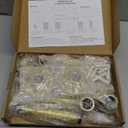 AddGrace Gold Industrial Pipe Clothing Rack 2 Pack Wall Mounted Clothes Rack for Hanging Clothes 18Inch Detachable Garment Bar for Bedroom Bathroom and Laundry Room 46cm