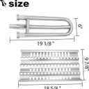 18 Grill Heat Plates Shield Grill Burners Radiant Tray for DCS Grills 27DBQR, DCS 36 BGB36-BQARL, 48 BGB48-BQARL, 30 BGB30-BQR-L, Dynamic Cooking Systems Gas Grill Replacement Parts
