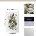Azartslr Green Flower Canvas Wall Art, Farmhouse Rustic Floral Art Prints For Living Room, Vintage Bathroom Botancial Painting Poster, Plants Picture Kitchen Bedroom Decoration
