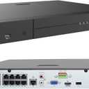 16 Channel 4K PoE Network Video Recorder NVR, 16 Port H.265 NVR Support 4K/2K/8MP/5MP/3MP/1080P PoE Camera, Remote Access, Motion Alarm, 24/7 Recording, Smart Playback, No Hard Disk Drive
