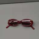 VANLINKER Polarized Retro Oval Sunglasses for Women and Men Small 90s Style VL9580 (C17 Red Frame/Red Lens)