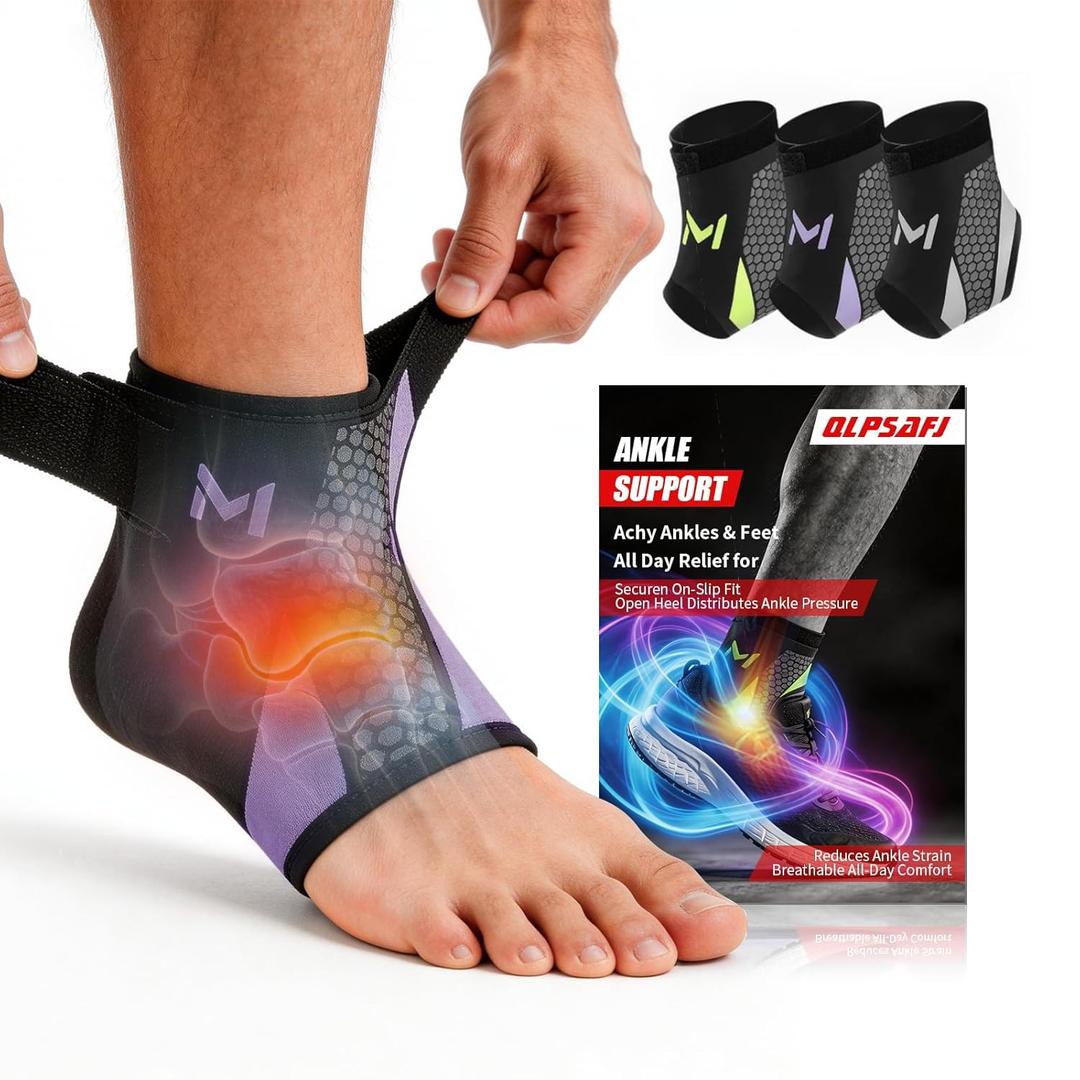 2-Pack Ankle Brace Pro Lace up Anklepro Support Women Men Bidirectional Motion Softball Ankles Sports Sock with Straps Lightweight Basketball Elastic Ankle Stabilizer for Sprained Injured Foot (Purple)