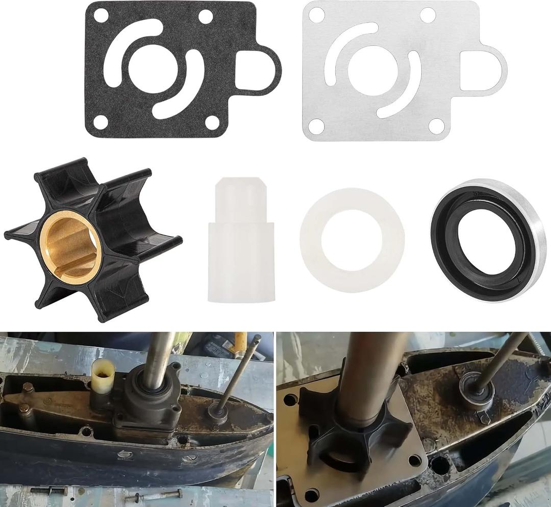Bonbo 12012 Water Pump Impeller Kit Fit for Chrysler Force 75 85 90 100 105 115 125 140 hp 1979-1989 Replaces for OEM Part Number FK1069