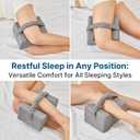 UJPFEO Knee Pillow for Side Sleepers, Leg Pillow for Sciatica, Back, HIPS, Knees, Joints Pain Relief,Pillows for Between Legs While Sleeping Spine Alignment Support & Relieves Pressure,Natural Gray
