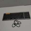 Samsers Foldable Bluetooth Keyboard with Numeric Keypad, Full-Size Wireless Folding PU Leather, Portable Travel for iOS Android Windows Mac OS, Support 3 Device(BT5.1 x 3) (Space Gray)