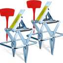 POlAFLEX 2 Pack Mole Traps,Galvanized Steel Scissor Trap,Reusable Mole Trap Killer,Easy Set Mole Eliminator Trap for Lawns