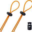 Flow Goggle Strap Kit (2-Pack) - Replacement Bungee Cord Straps for Swim Goggles (Solid Bright Orange)