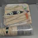 Halloween Party Supplies Kit for 24 Guests - Halloween Design with Disposable Dinner & Dessert Plates, Napkins, Cups, Tablecloth, and Banner -for Birthday Party Decorations