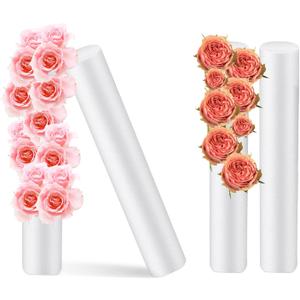 4PCS 15.7 Inch Foam Cylinders for Crafts Foam Tube White Floral Foam Round for Flower Arrangements Polystyrene Foam Flowers Tubing Foam Rods for Modeling DIY Home Craft Arts Supplies
