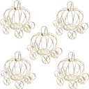 BESTOYARD Metal Pumpkin Carriage Candy Box 10 Pack - Hollow Carriage Centerpiece for Wedding Party Favors Halloween Decorations and Festive Storage