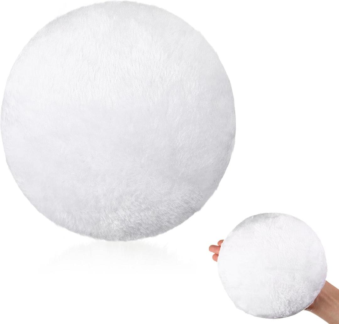 6 Inch Jumbo Plush Bunny Tail Extra Large Rabbit Tail Bunny Costume Accessories for Easter Graduation Party Cosplay (Milky White)