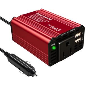 150W Car Power Inverter 12V DC to 110V AC,Car Plug Adapter Outlet 1 AC Dual USB 3.1A, Power Inverters for Vehicles with Cigarette Lighter Plug Car Charger Adapter,Car Inverter for Trip,Camping