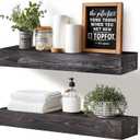 Floating Shelves, 24 x 7 Inch Fireplace Mantel, Set of 2, Black
Rustic Finish, Mounting Hardware Included, Easy Wall Installation, For Living Room, Bedroom, Bathroom and Kitchen