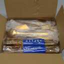 Mwellewm 17Pcs Serving Utensils, Gold Stainless Steel Large Serving Spoons, Slotted Spoon, Fork, Tongs, Cake Pie Server, Soup Spoon, Metal Buffet Banquet Cutlery Set for Parties Entertaining Catering