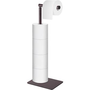 Toilet Paper Holder Stand, Rustproof Bathroom Toilet Paper Stand with Storage for 4 Spare Rolls Reserve Free Standing Tissue Roll Holder for Bathroom, Oil Rubbed Bronze, Naturous (Oil Rubbed Bronze 01)