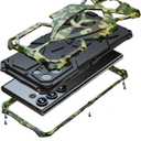 Lunivop for Samsung Galaxy S25 Ultra Case 6.9 '' Metal Hard Phone Case Cover Case para Screw with Camera Protection Heavy Duty metalicas Military Grade Camouflage
