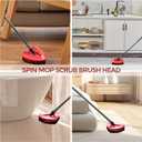 Scrub Brush, 2 Pcs Spin Mop Scrub Brush Head Compatible for EasyWring 1-Tank System, Hard Bristle Cleaning Brush for Bathroom, Kitchen, Tub and Tile