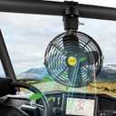 Universal UTV Cooling Fan Compatible with Polaris RZR Can am Maverick X3 Honda Talon Kawasaki SXS 1.5-2.0inch Roll Cage Mount 12v Cool Air Overhead Fan