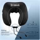 Electric Neck Massager,Portable Heated Kneading Massage Cushion Pillow,Rechargeable Shoulder Neck U-Shaped Massage Shiatsu,for Pain Relief at Home,Car,Office,Travel(Black)