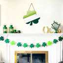 St Patricks Day Wreath St Patricks Day Door Decorations Shamrock Decorations Shamrock Wreath Hanging Sign Wooden Front Door Hanger for Porch Wall Indoor Home Decor