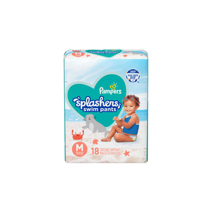 Pampers Splashers Swim Diapers Disposable Swim Pants, Medium (20-33 lb), 18 Coun