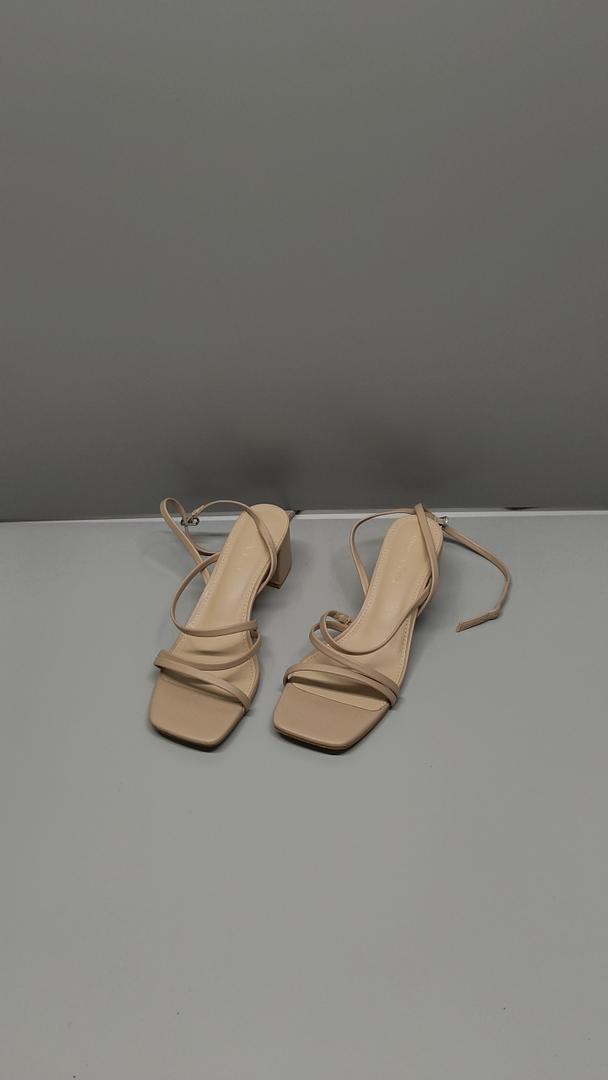 Shoe'N Tale Strapy Heels, Heeled Sandals (8, Nude)