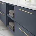Amerock | Cabinet Pull | Champagne Bronze | 18-7/8 inch (480 mm) Center to Center | Bar Pulls | 1 Pack | Drawer Pull | Drawer Handle | Cabinet Hardware