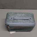 BOYATU Travel Makeup Bags Cosmetic Organizer Bag: 3-Set Large Capacity Make up Bag - PU Leather Toiletry Bags for Women - Wide Open Portable Pouch with Divider & Handle (01-Light Blue)