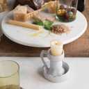 Creative Co-Op Marble Lazy Susan, White
